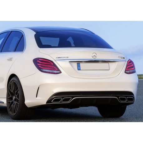 Mercedes Benz W205 AMG C63 Style Rear Diffuser with Tailpipes