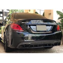 Mercedes Benz W205 C63 Style Rear Diffuser with Tailpipes