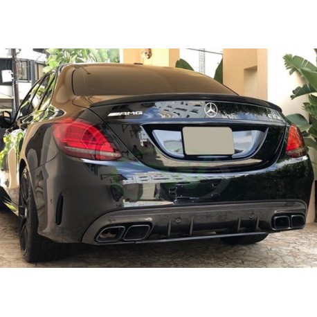 Mercedes Benz W205 C63 Style Rear Diffuser with Tailpipes