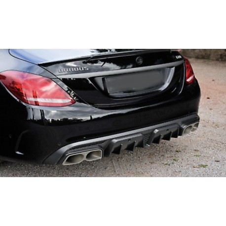 Mercedes Benz W205 Brabus Style Rear Diffuser with Tailpipes